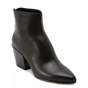 Dolce Vita Coltyn Almond Toe Back-Zip Leather Booties